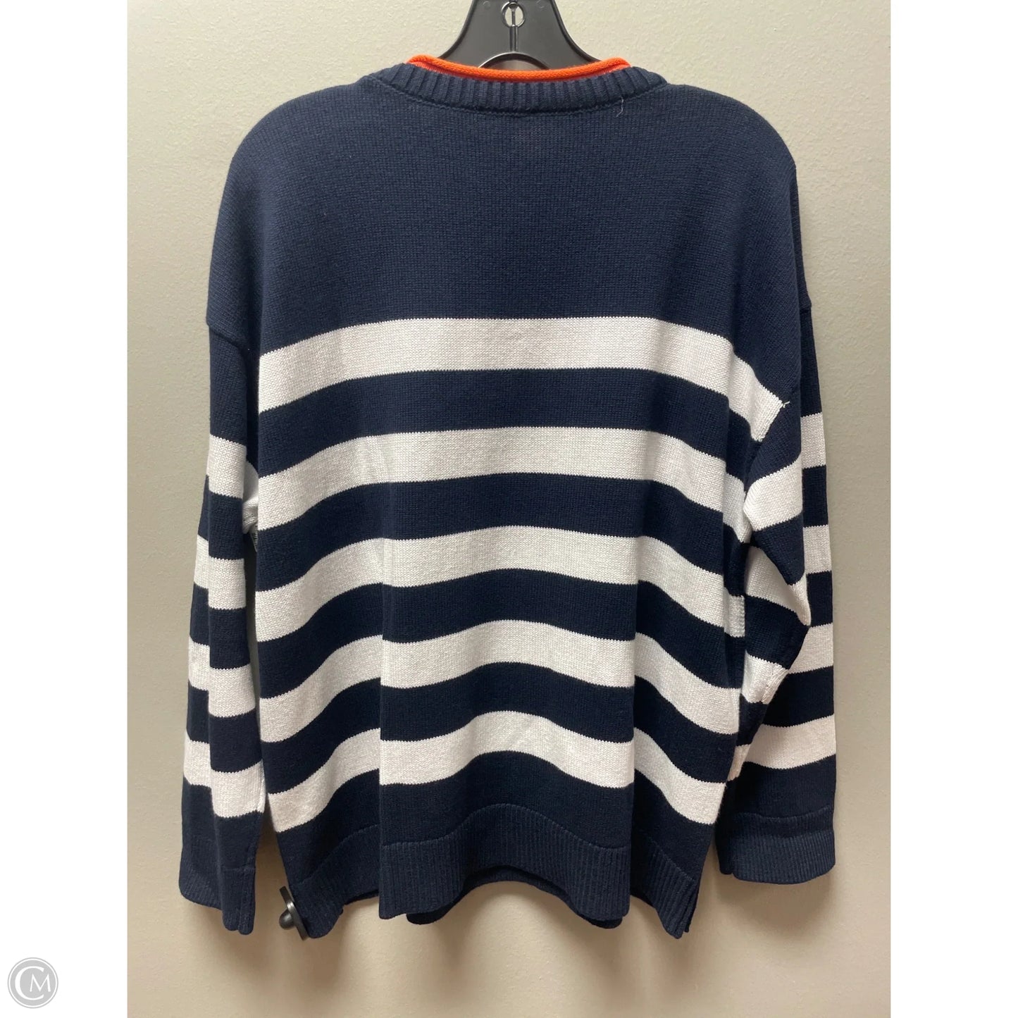 Sweater By Talbots In Blue & White, Size: Xlp