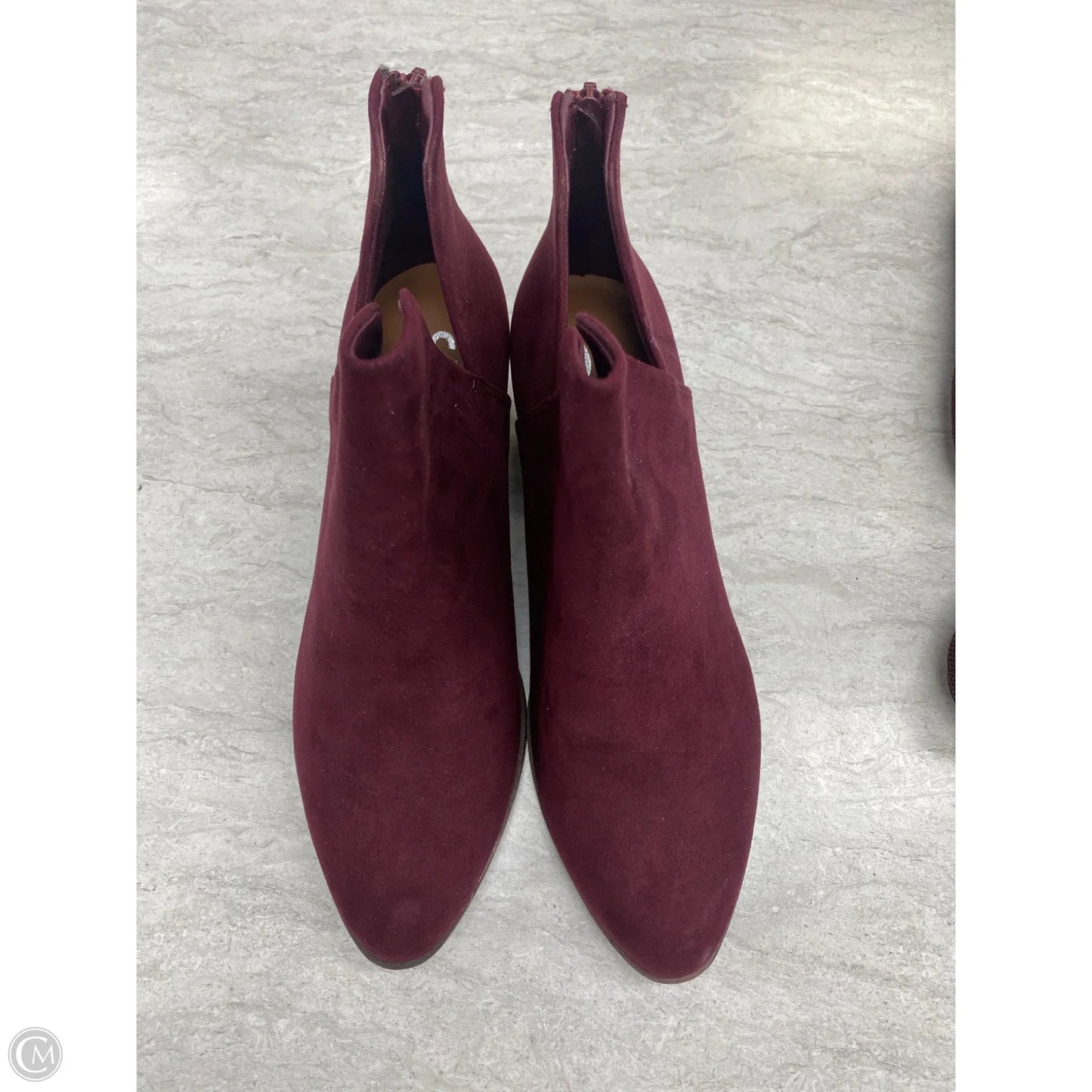 Boots Ankle Heels By So In Purple, Size: 8