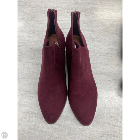 Boots Ankle Heels By So In Purple, Size: 8