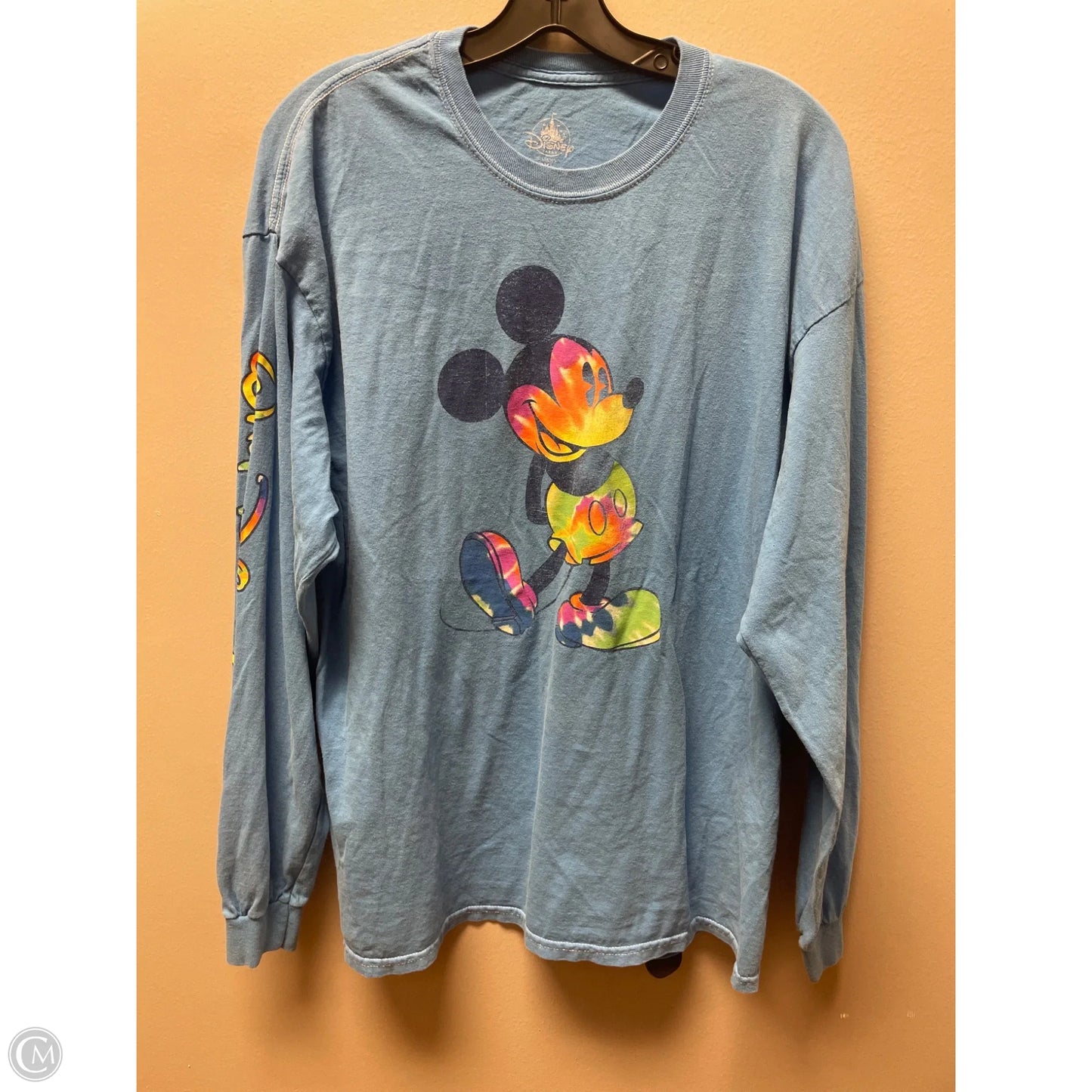 Top Long Sleeve Basic By Disney Store In Blue, Size: 2x