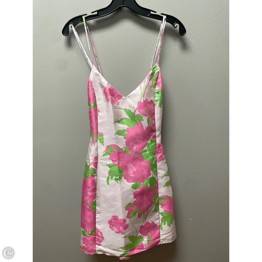 Dress Casual Short By Lulus In Green & Pink, Size: L