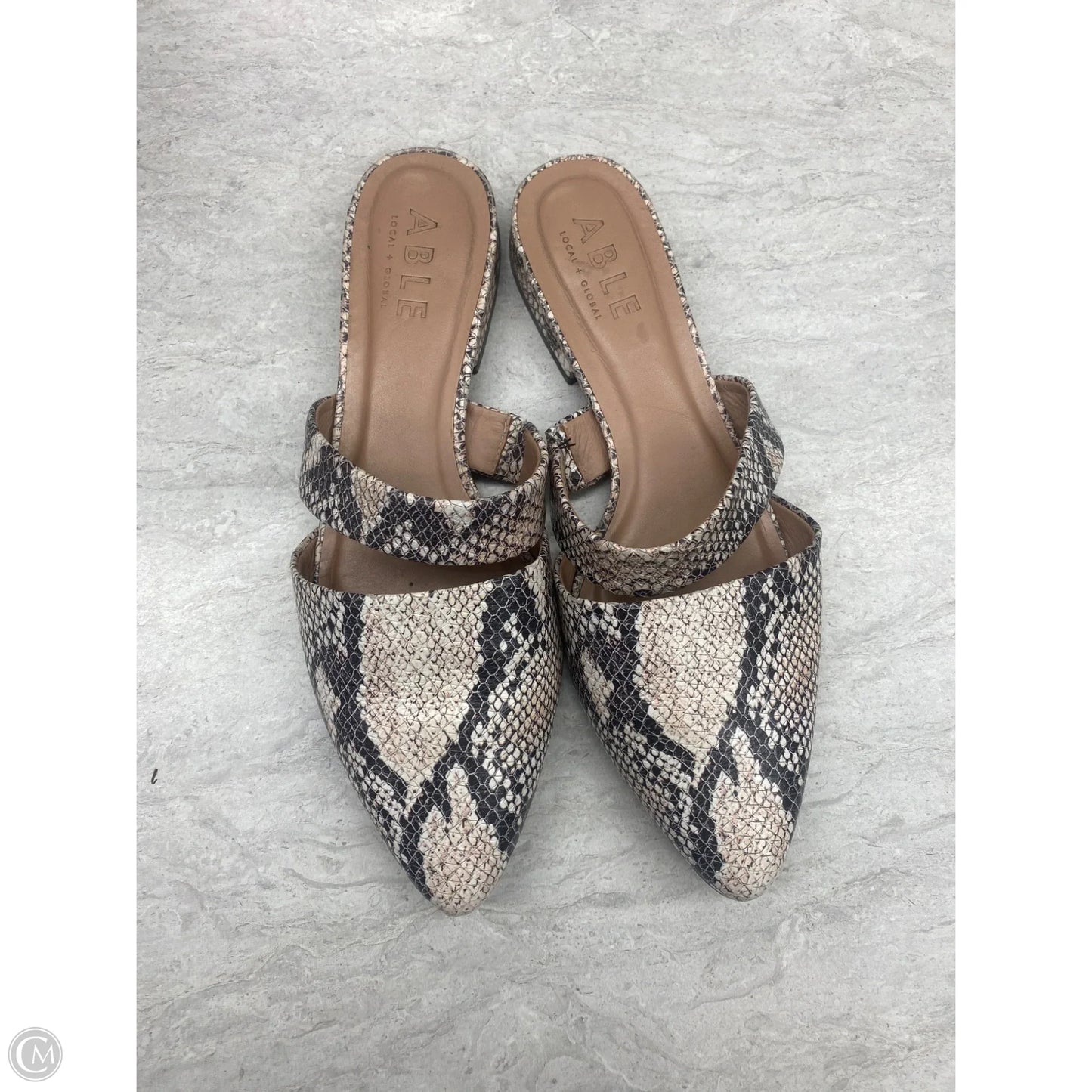 Shoes Flats By Able In Snakeskin Print, Size: 8