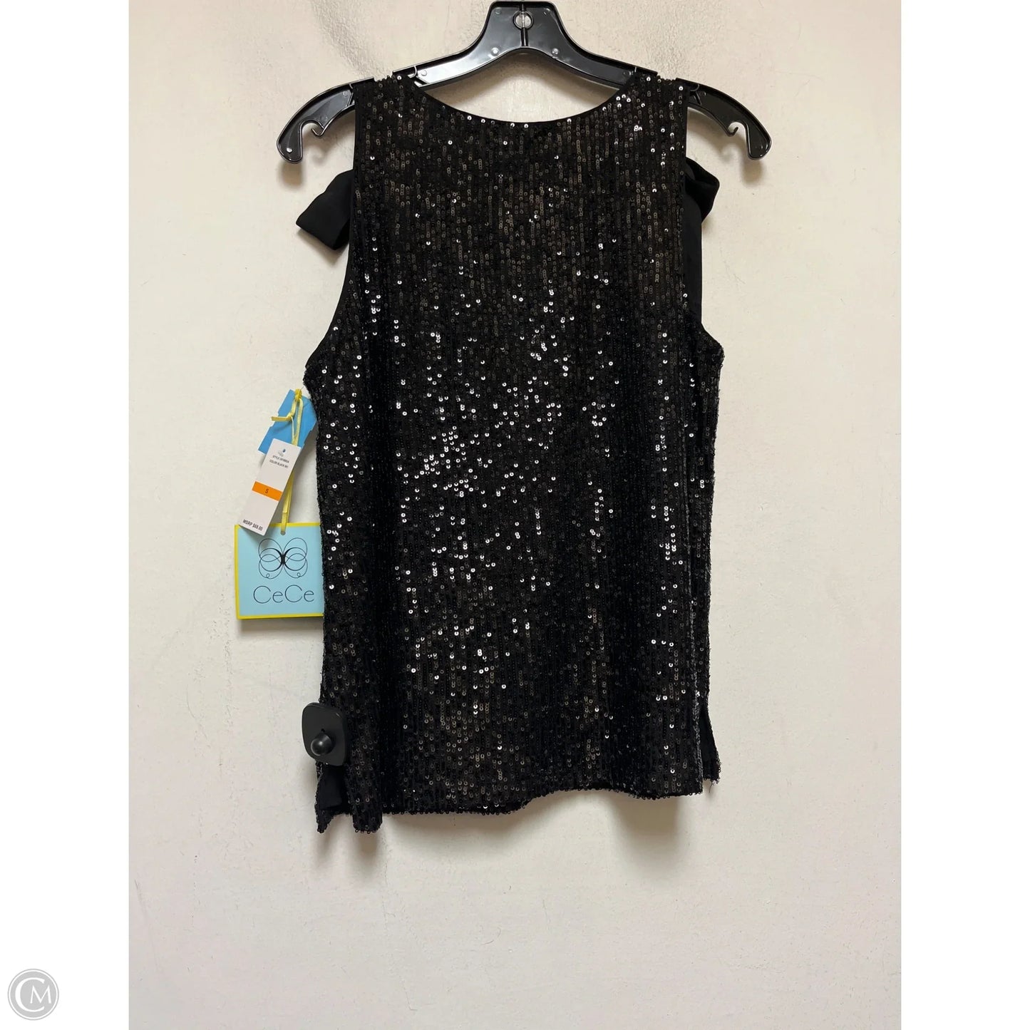 Top Sleeveless By Cece In Black, Size: S