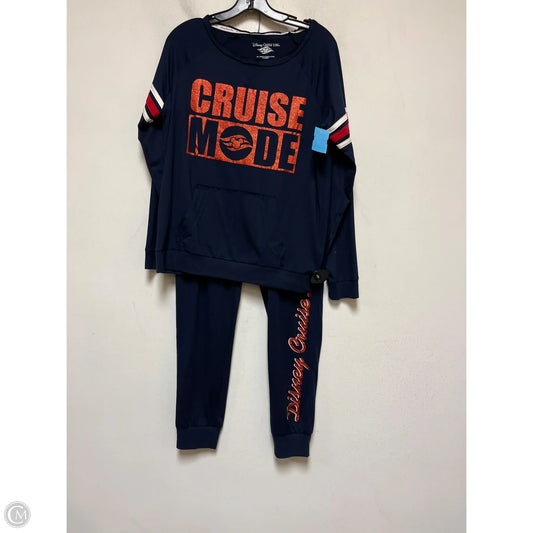 Pants Set 2pc By Disney Store In Blue & Orange, Size: M