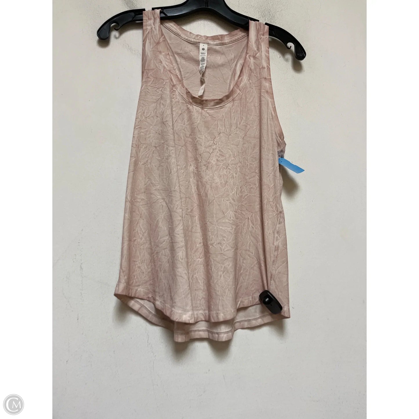 Athletic Tank Top By Lululemon In Pink & White, Size: 6