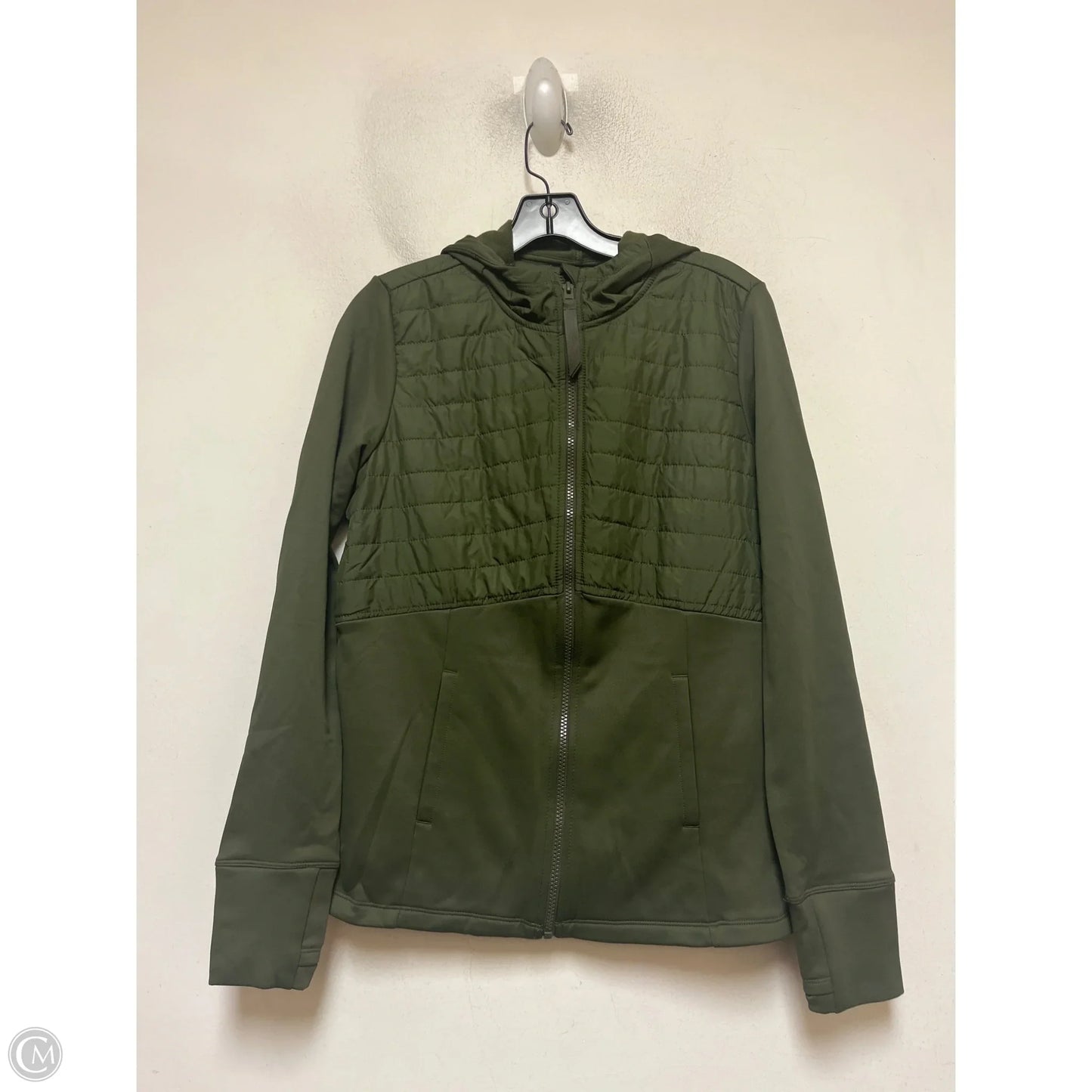 Athletic Jacket By Avia In Green, Size: M