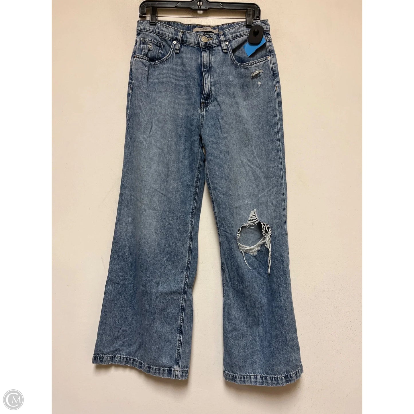 Jeans Wide Leg By Hudson In Blue Denim, Size: 6