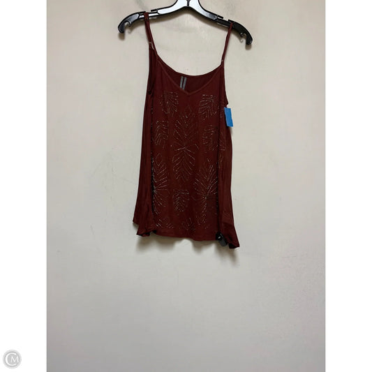 Top Sleeveless By Anthropologie In Brown, Size: S