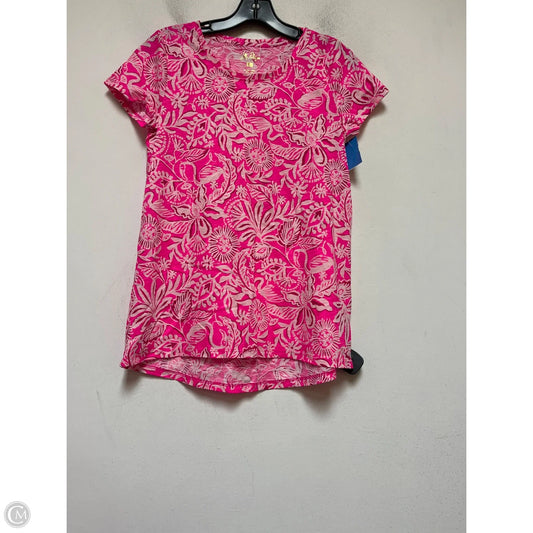 Top Short Sleeve Designer By Lilly Pulitzer In Pink, Size: Xs