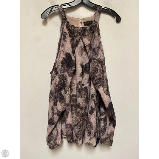 Top Sleeveless By Donna Karan In Brown, Size: L