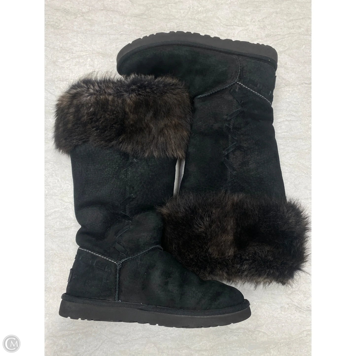 Boots Designer By Ugg In Black, Size: 8