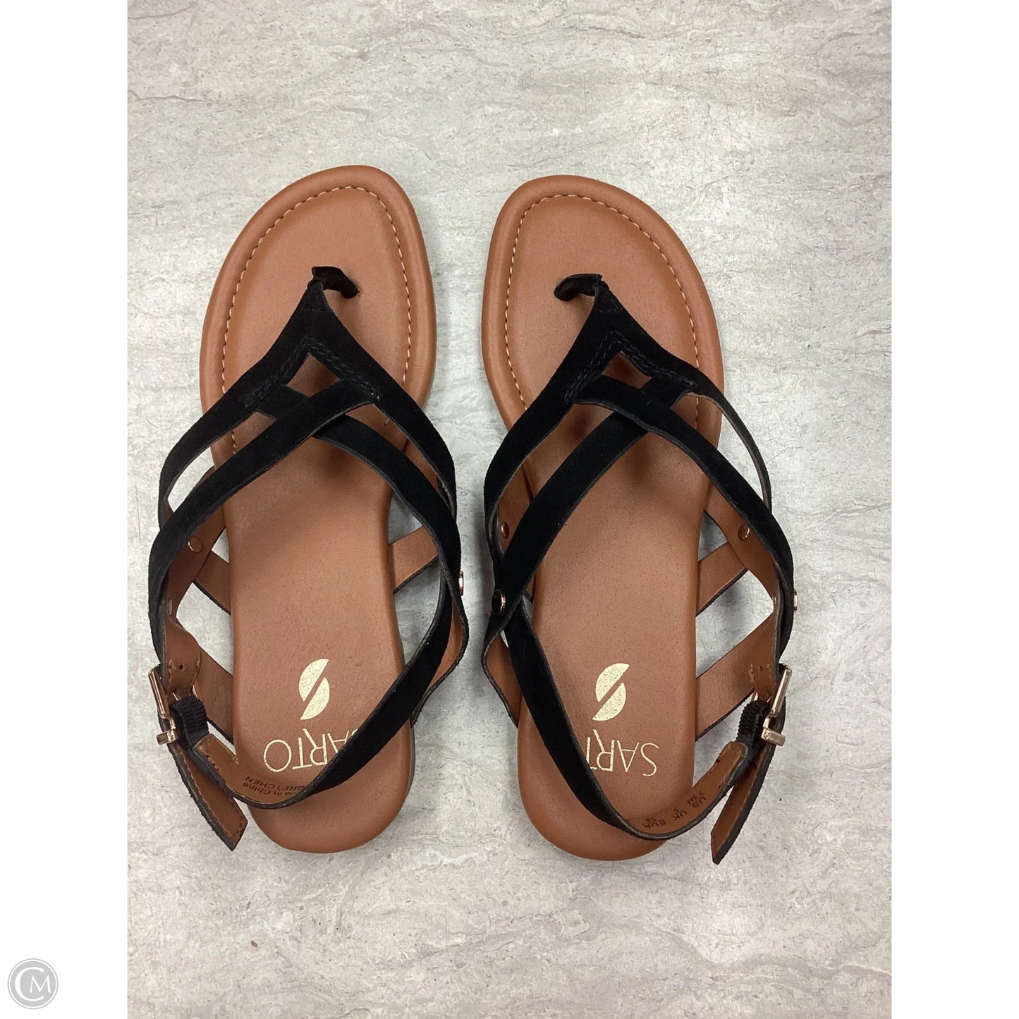 Sandals Flats By Franco Sarto In Black, Size: 7.5