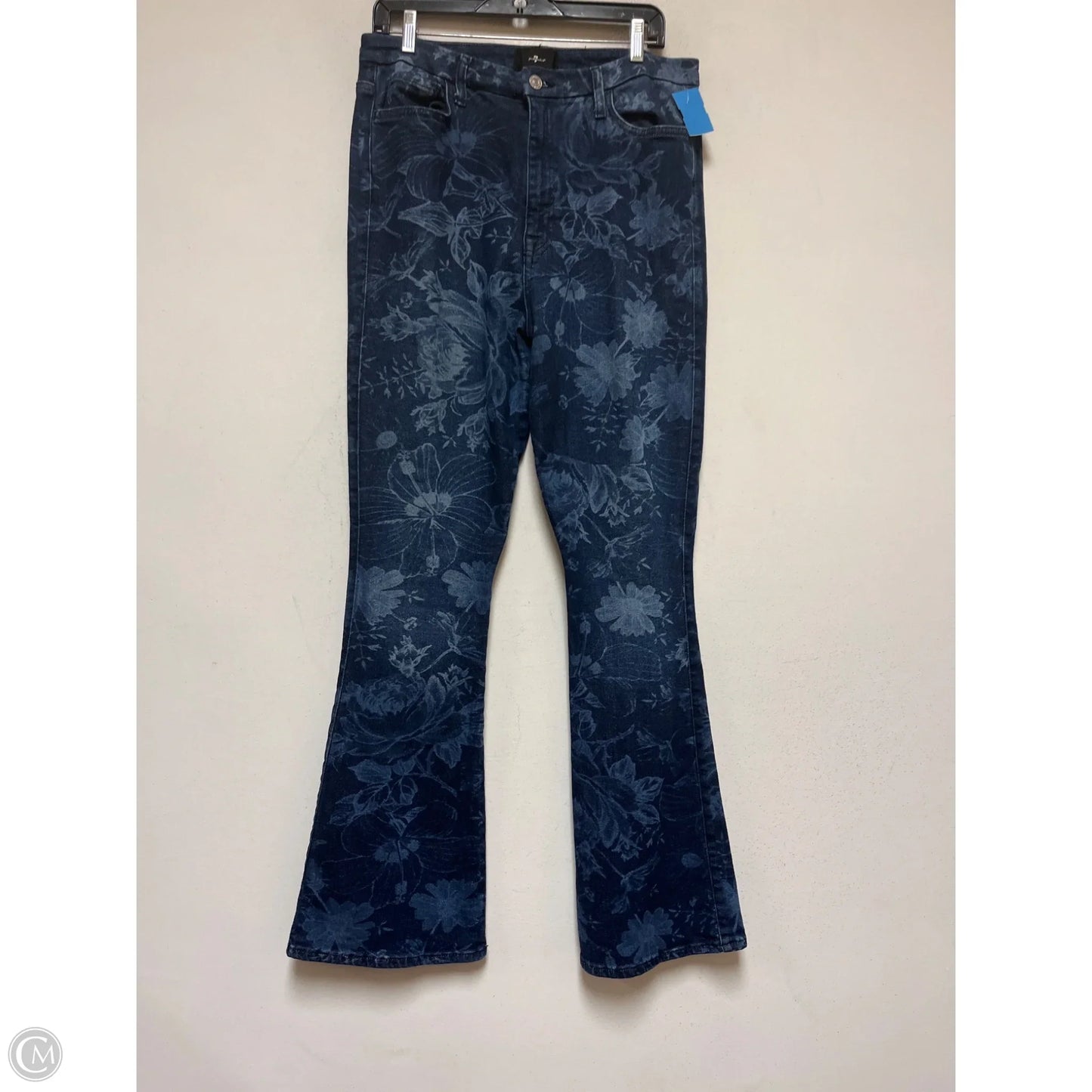 Jeans Flared By 7 For All Mankind In Geometric Pattern, Size: 10