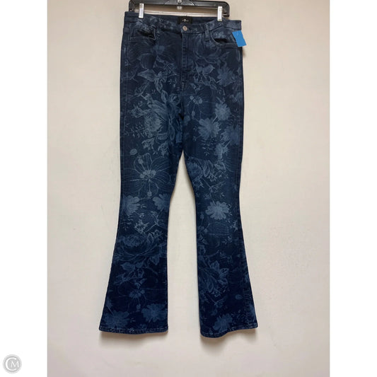 Jeans Flared By 7 For All Mankind In Geometric Pattern, Size: 10