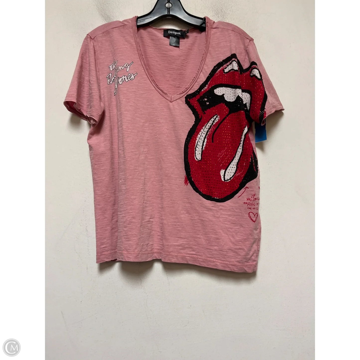 Top Short Sleeve Basic By Desigual In Pink, Size: M