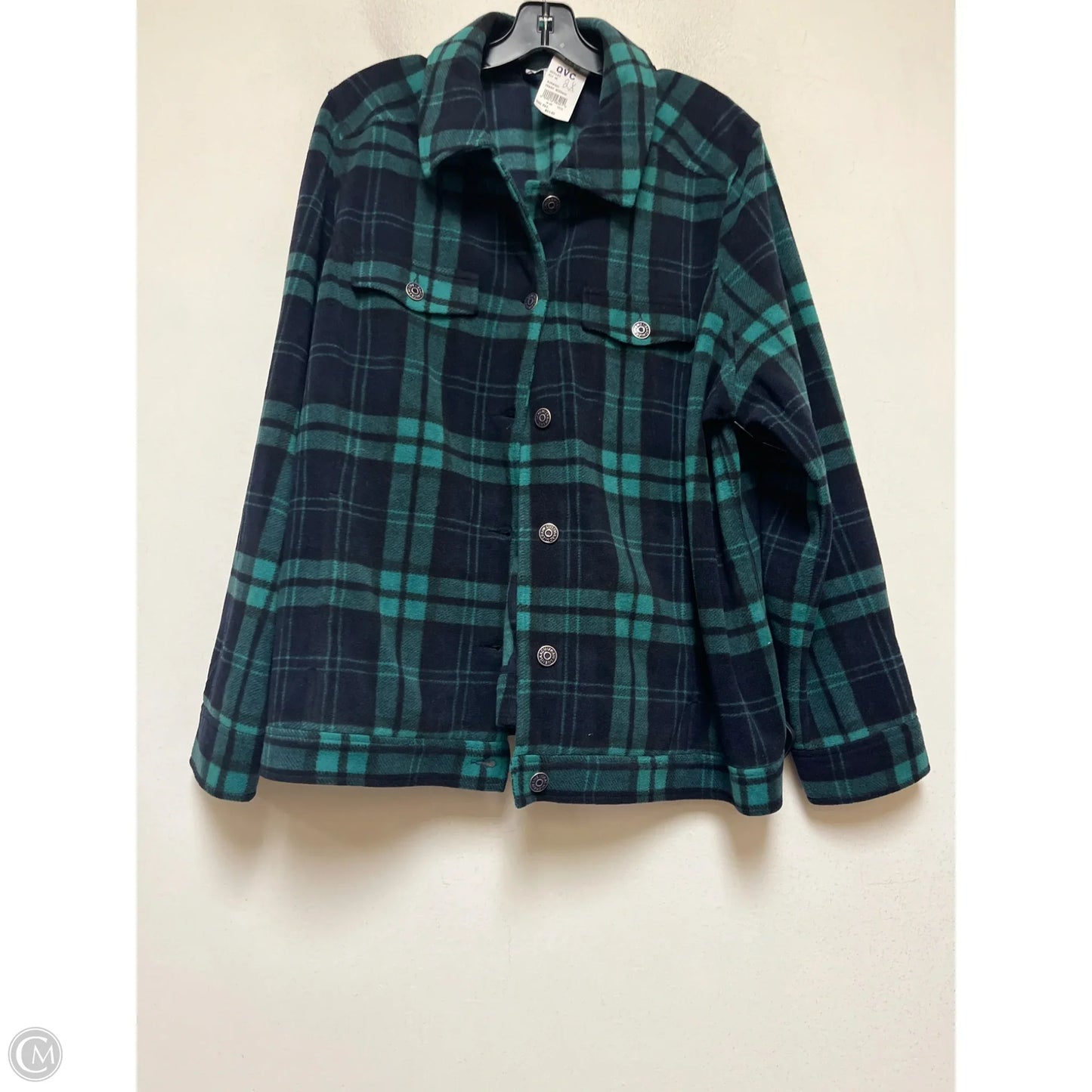 Jacket Shirt By Isaac Mizrahi Live Qvc In Plaid Pattern, Size: 2x