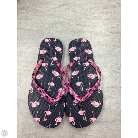 Sandals Flip Flops By Vera Bradley In Blue & Pink, Size: 7.5
