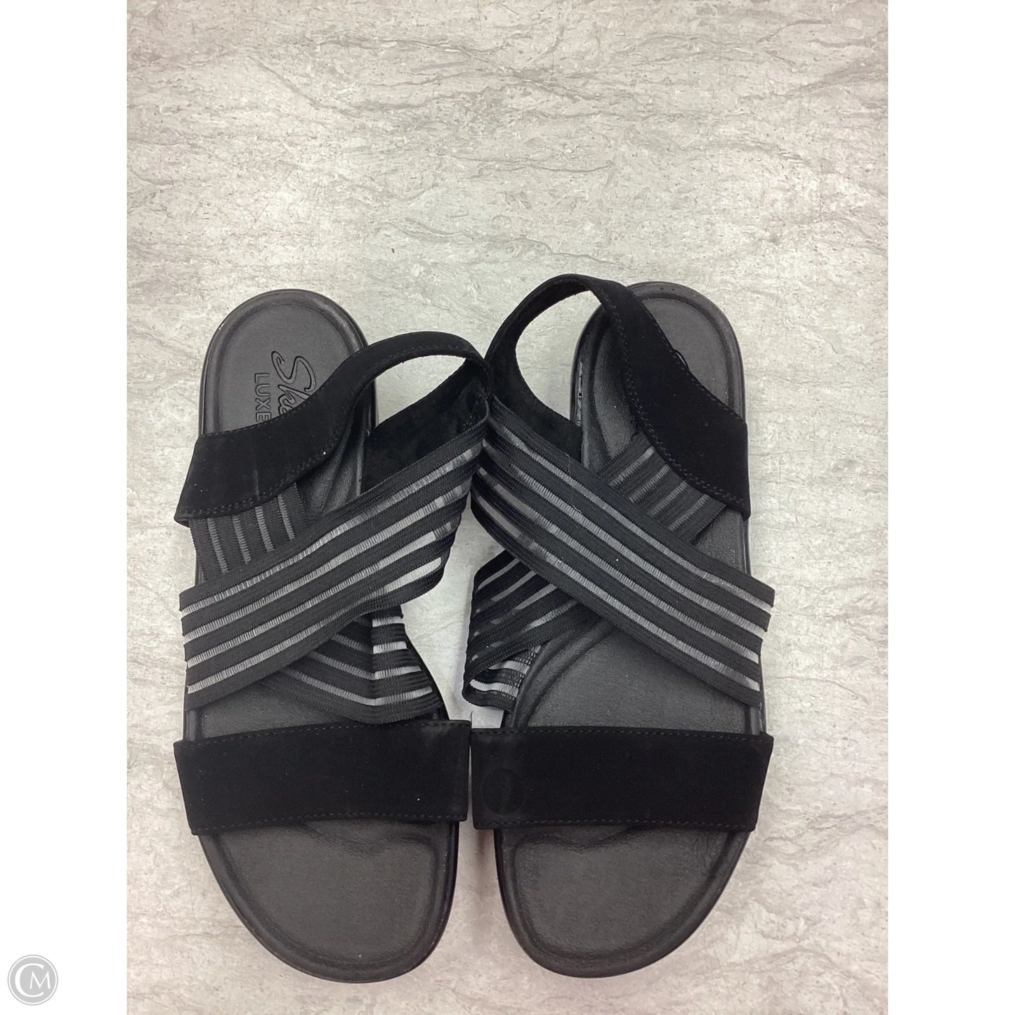 Sandals Flats By Skechers In Black, Size: 6.5