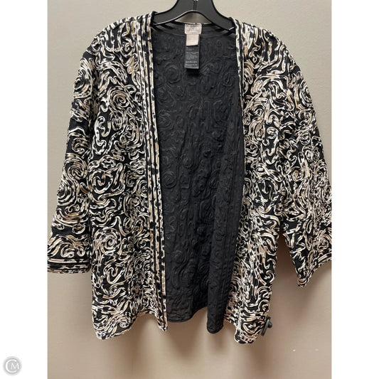 Blazer By Chicos In Black & Tan, Size: Xlp