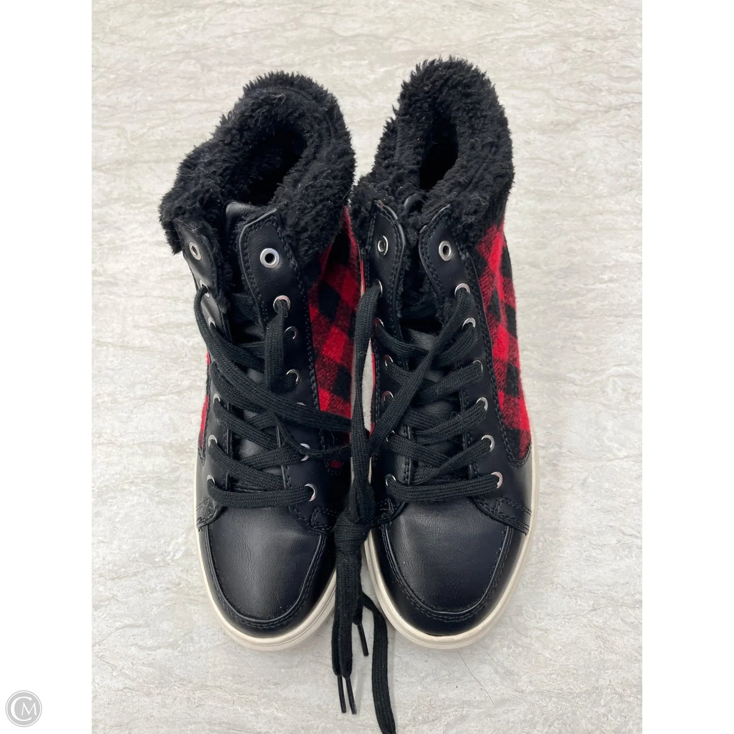 Shoes Sneakers By Marc Fisher In Plaid Pattern, Size: 8.5