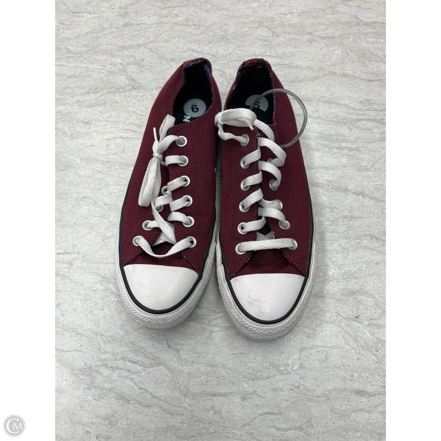 Shoes Sneakers By Converse In Maroon, Size: 9
