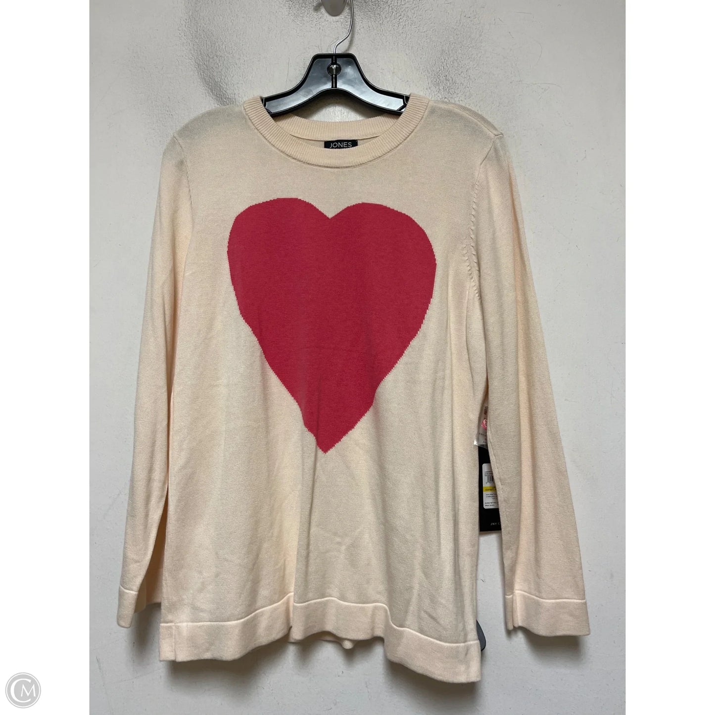 Sweater By Jones New York In Pink & Tan, Size: M