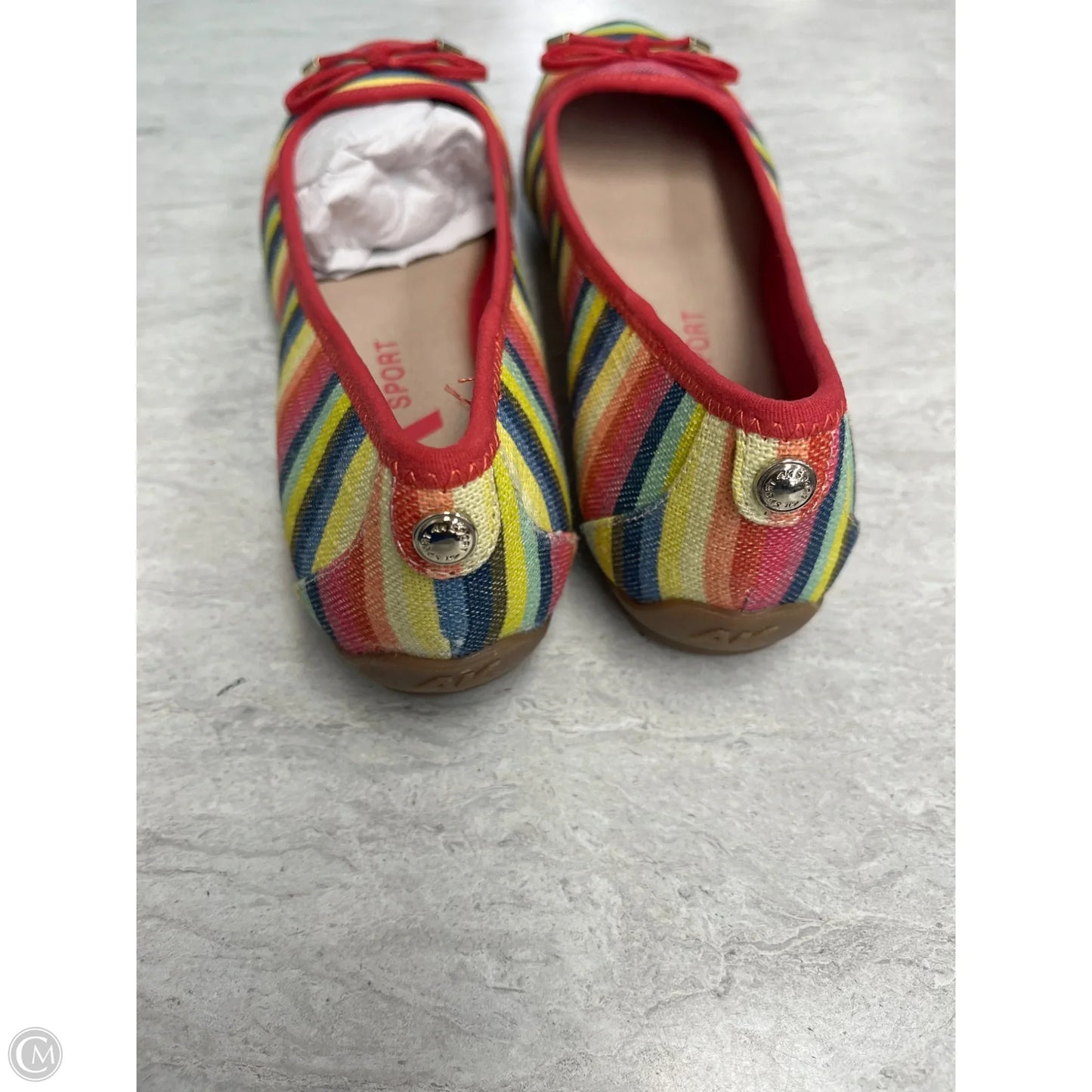 Shoes Flats By Anne Klein In Striped Pattern, Size: 9