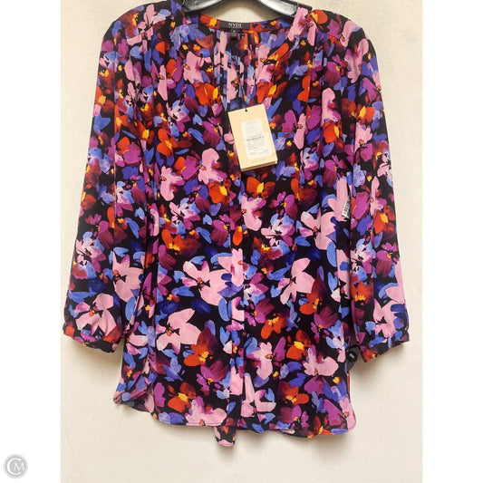 Top Long Sleeve By Not Your Daughters Jeans In Floral Print, Size: S