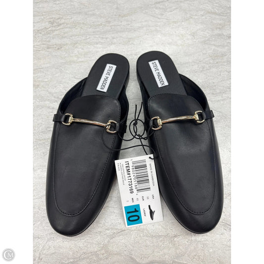 Shoes Flats By Steve Madden In Black & Gold, Size: 10