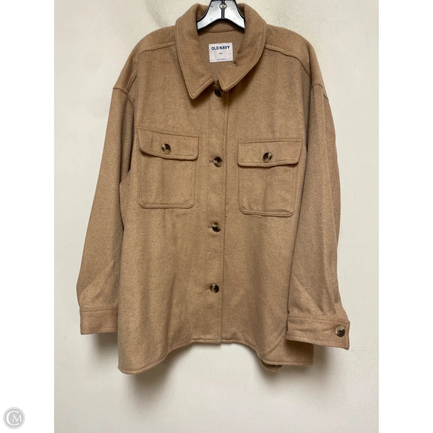 Jacket Shirt By Old Navy In Tan, Size: Xxl