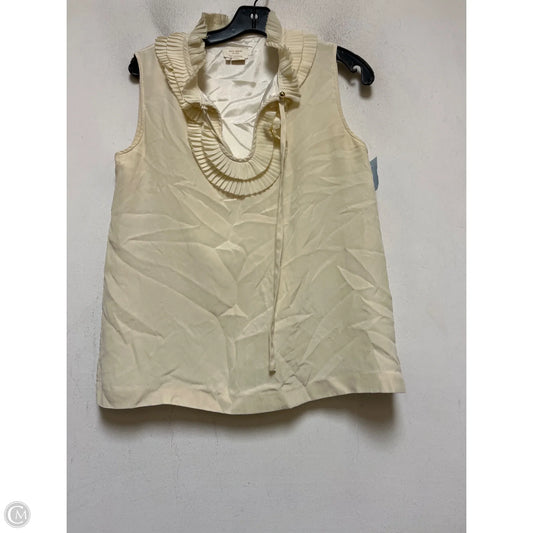 Top Sleeveless Designer By Kate Spade In Ivory, Size: S
