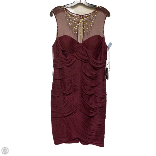 Dress Party Short By Adrianna Papell In Purple, Size: Xl