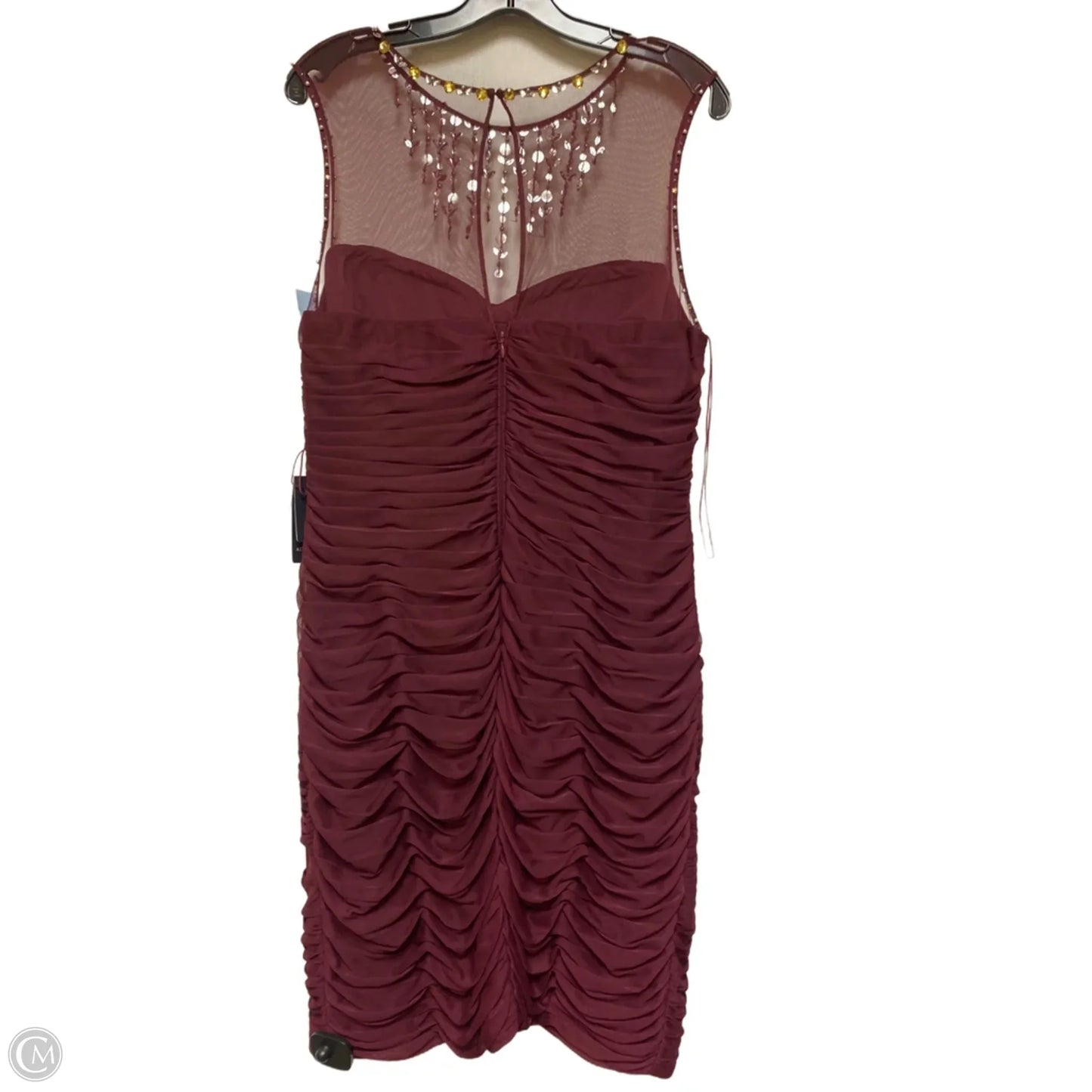 Dress Party Short By Adrianna Papell In Purple, Size: Xl