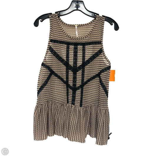 Top Sleeveless By Free People In Brown & Tan, Size: Xs