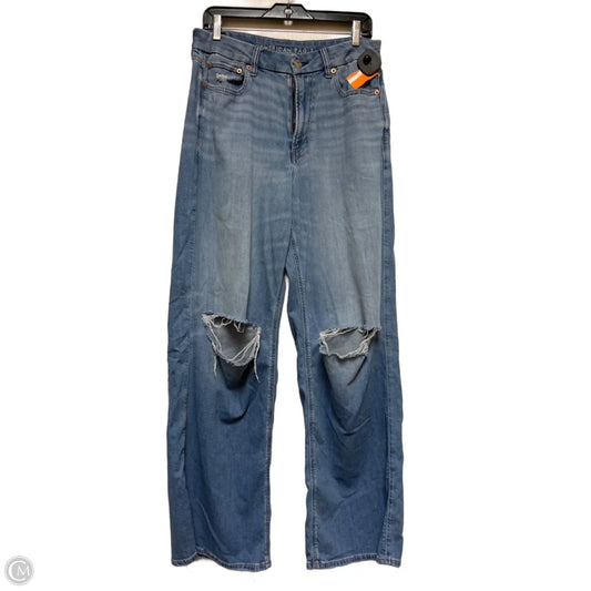 Jeans Wide Leg By American Eagle In Blue Denim, Size: 12