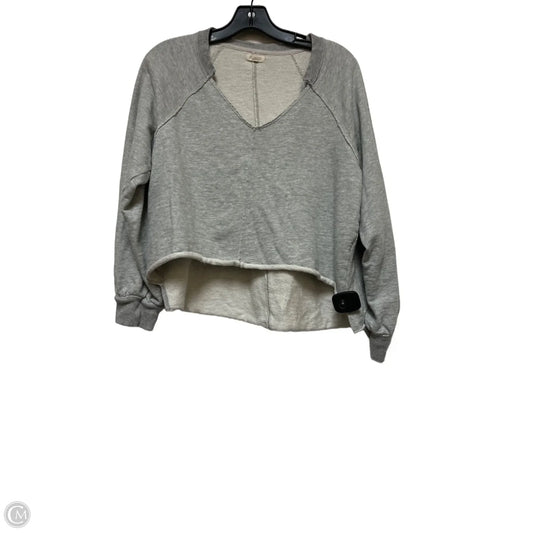 Top Long Sleeve By Pilcro In Grey, Size: S