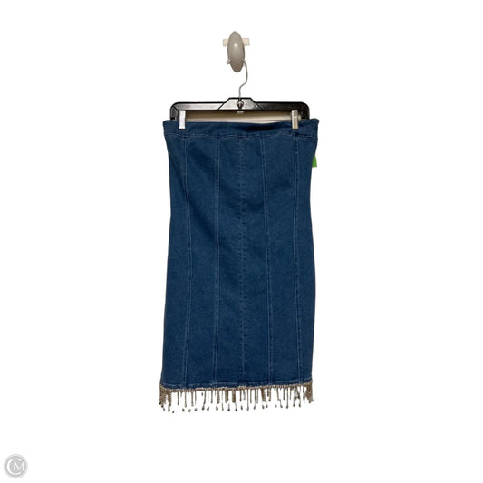 Dress Casual Short By Geegee In Blue Denim, Size: M