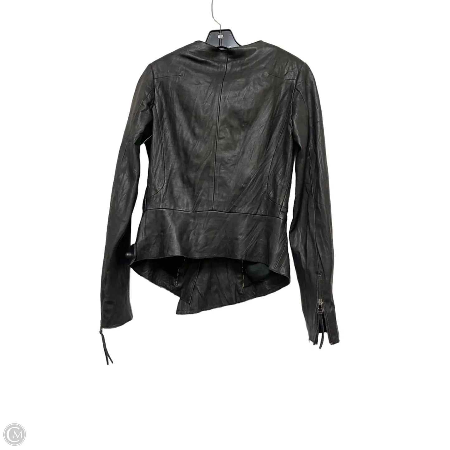 Jacket Leather By Top Shop In Black, Size: M