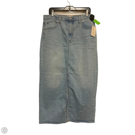 Skirt Midi By Universal Thread In Blue Denim, Size: 14