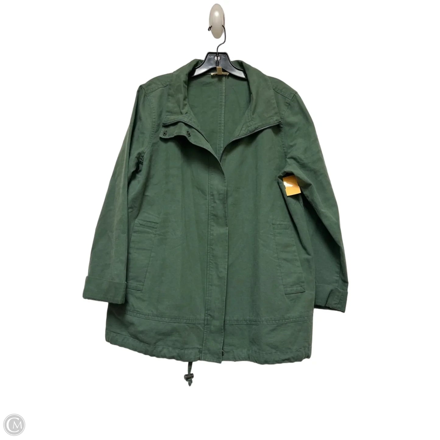 Jacket Shirt By Eileen Fisher In Green, Size: L