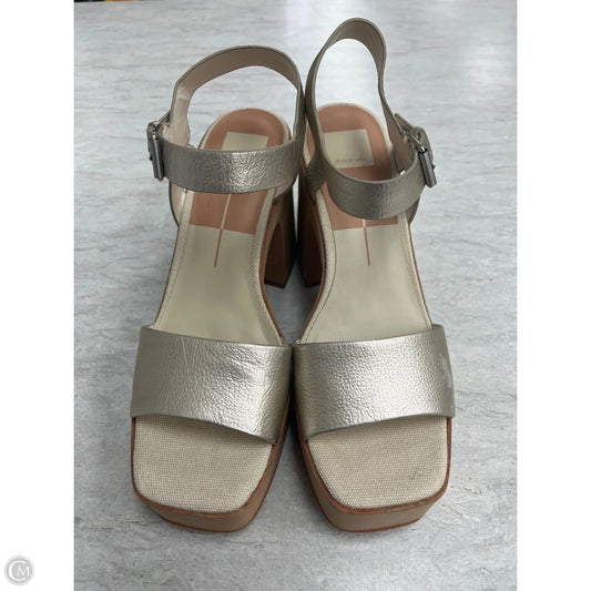 Sandals Heels Block By Dolce Vita In Gold, Size: 10