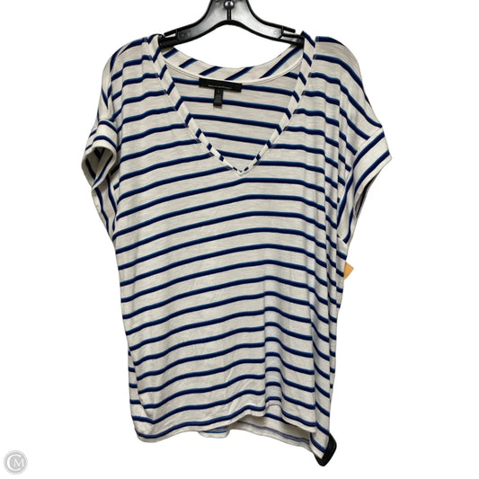 Top Short Sleeve By White House Black Market In Striped Pattern, Size: L