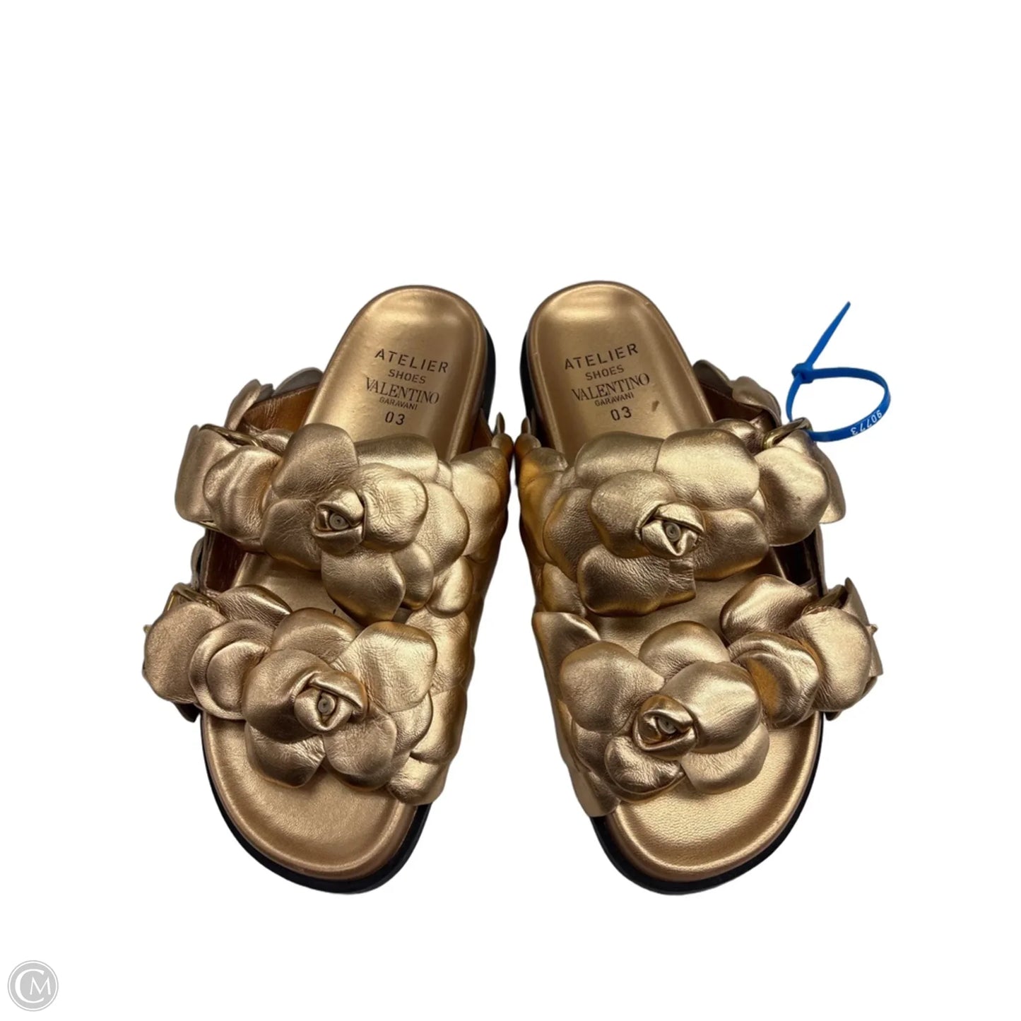 Sandals Luxury Designer By Valentino-garavani In Gold, Size: 6.5