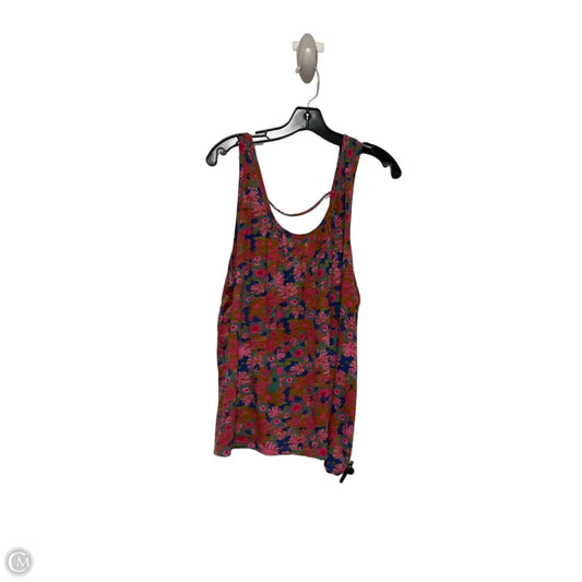 Top Sleeveless Basic By Natural Life In Floral Print, Size: L
