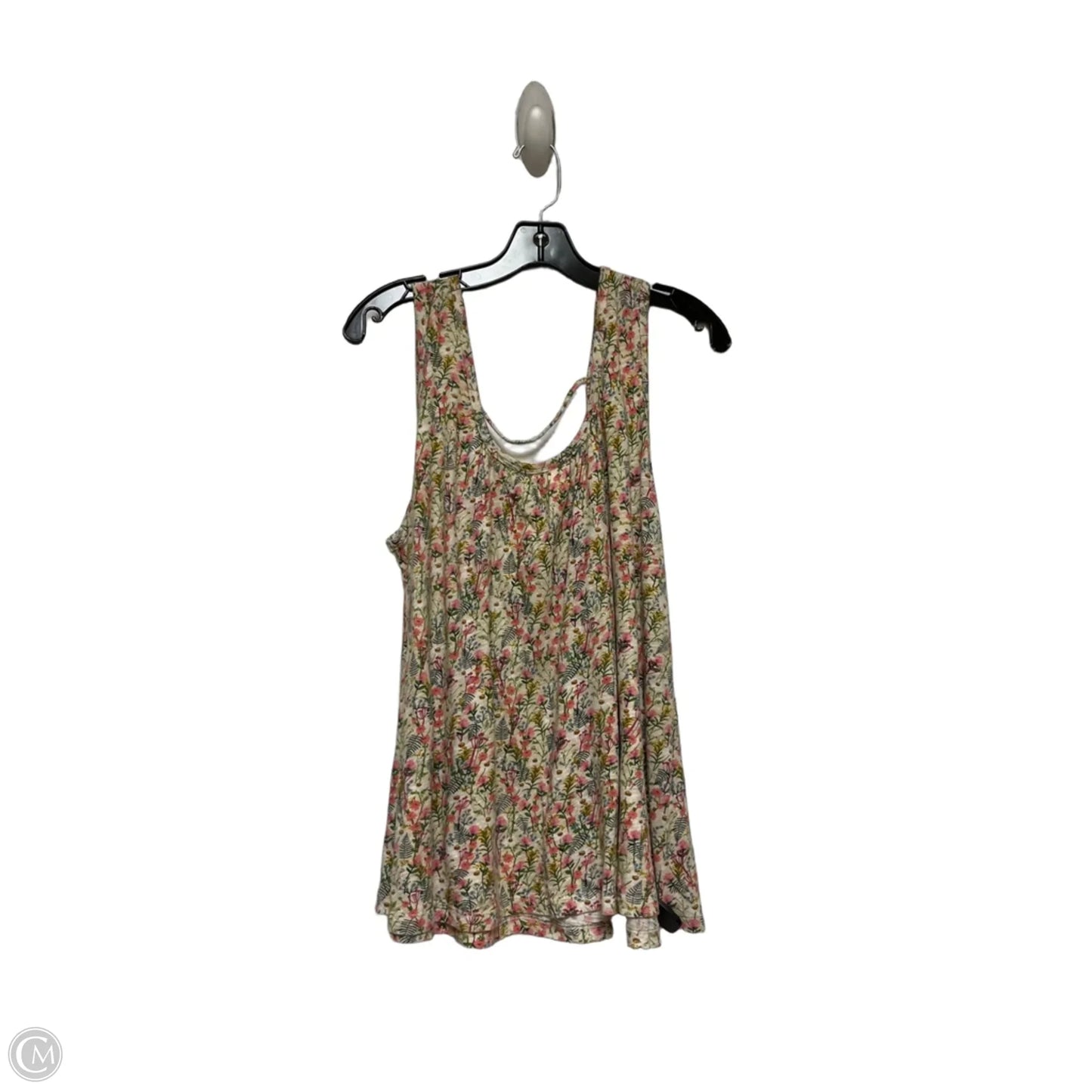Top Sleeveless Basic By Natural Life In Floral Print, Size: L