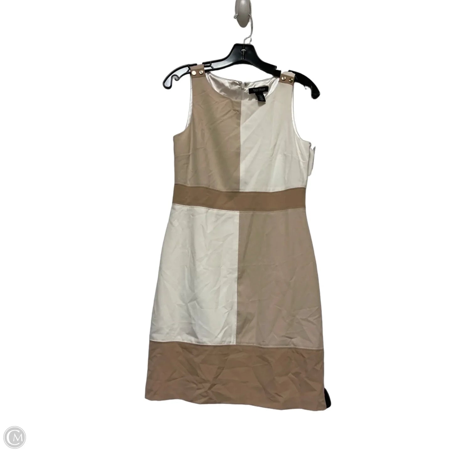Dress Casual Short By White House Black Market In Tan & White, Size: Xs