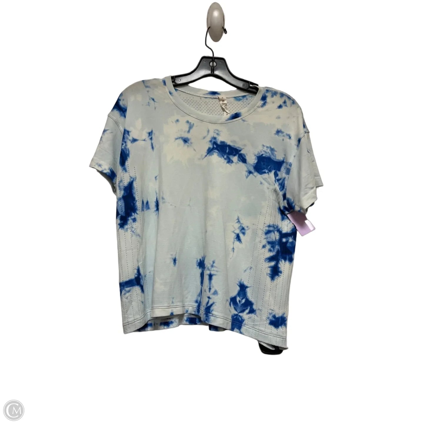 Athletic Top Short Sleeve By Lululemon In Tie Dye Print, Size: M