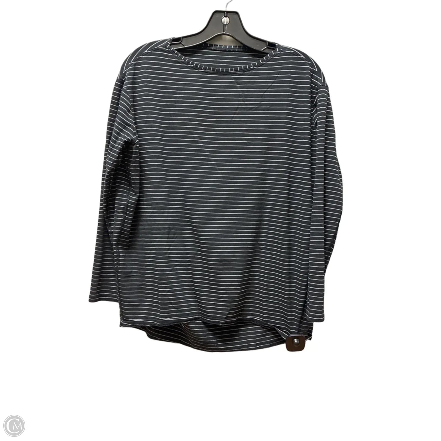 Athletic Top Long Sleeve Crewneck By Lululemon In Striped Pattern, Size: M