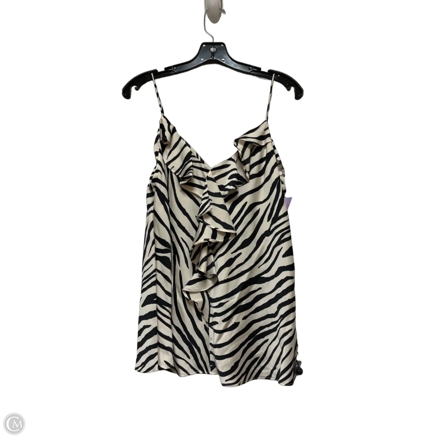 Tank Top Designer By Karl Lagerfeld In Zebra Print, Size: L