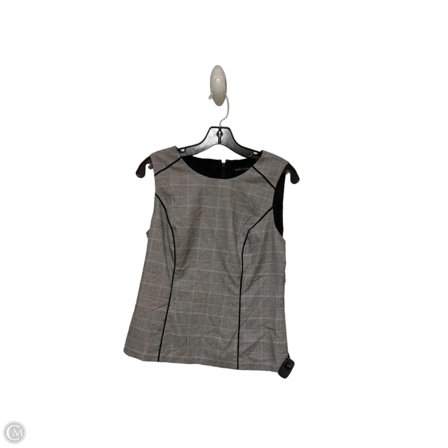 Top Sleeveless By White House Black Market In Plaid Pattern, Size: S